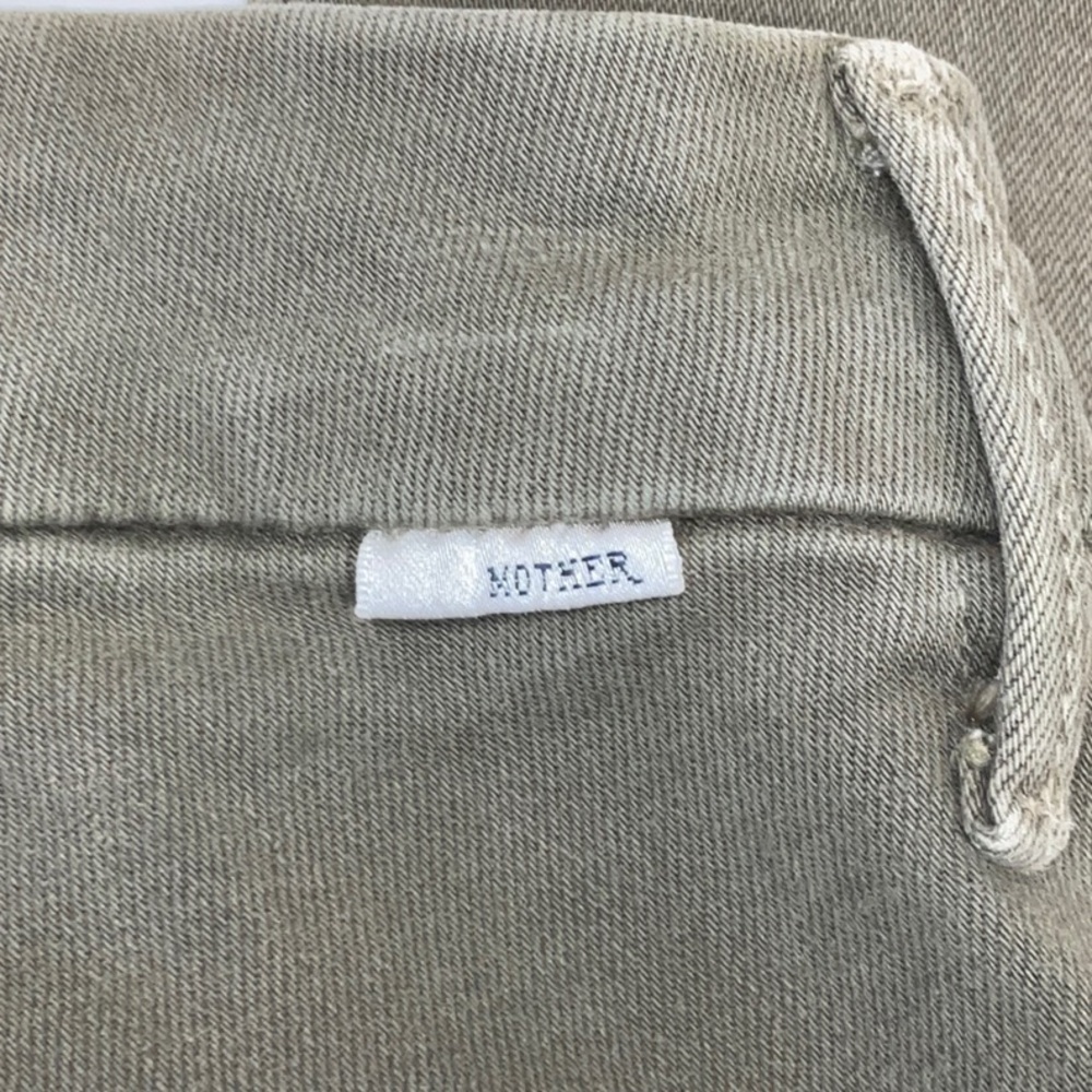 MOTHER Crop Zip Muse Mid Rise Skinny Olive Green Size: 26 - Picture 12 of 12